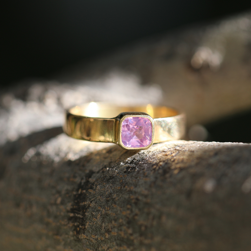 Bubblegum Pink Sapphire Roxy Ring