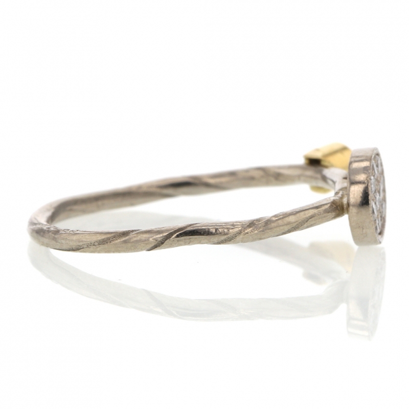 White Gold Pave Diamond Ring