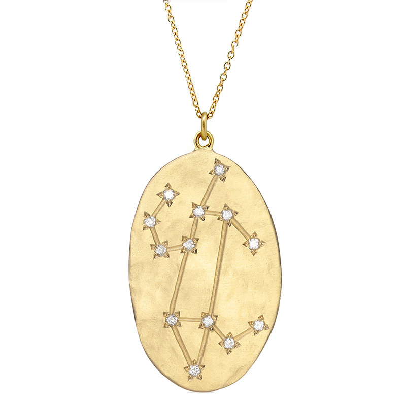 Brooke Gregson Leo 14k Gold Diamond Constellation Astrology Necklace At Voiage Jewelry