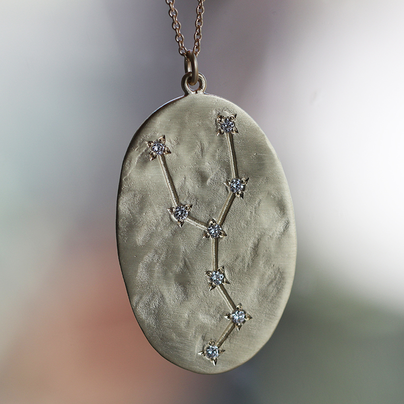 14k Yellow Gold Diamond Sagittarius Constellation Necklace – Maurice's  Jewelers
