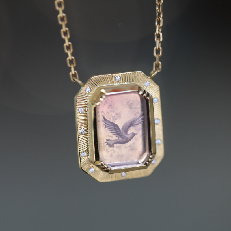 Amethyst Bird Necklace