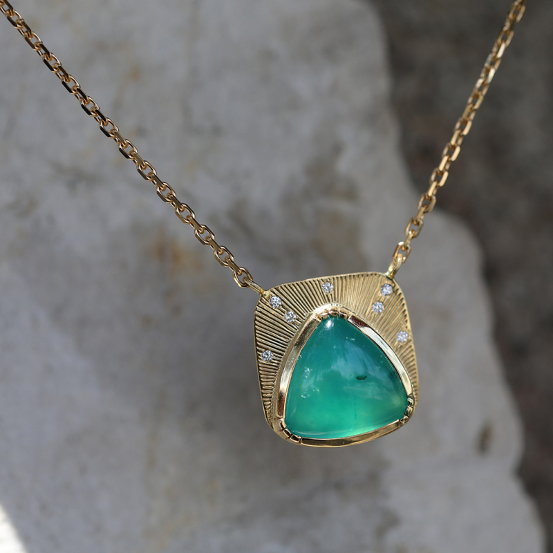 Peruvian Opal Starlight Gold Necklace