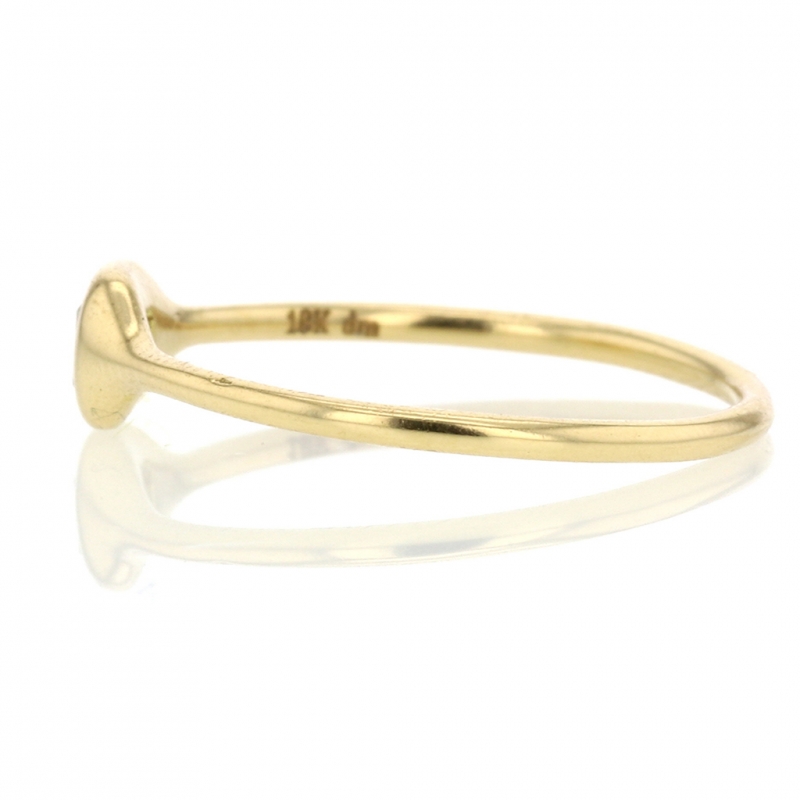 Ascher Cut Small Diamond Gold 18k Ring