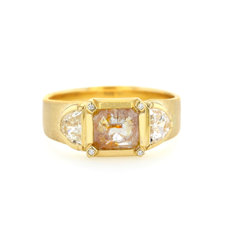 Harmony Raw Diamond Gold Ring
