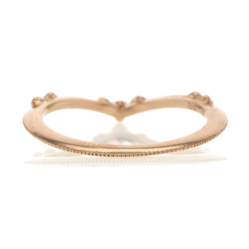 Kataoka | Curved Rose Gold Diamond Ring at Voiage Jewelry