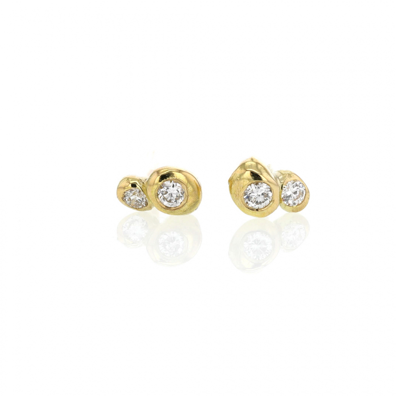 Bubble Diamond Stud Earrings
