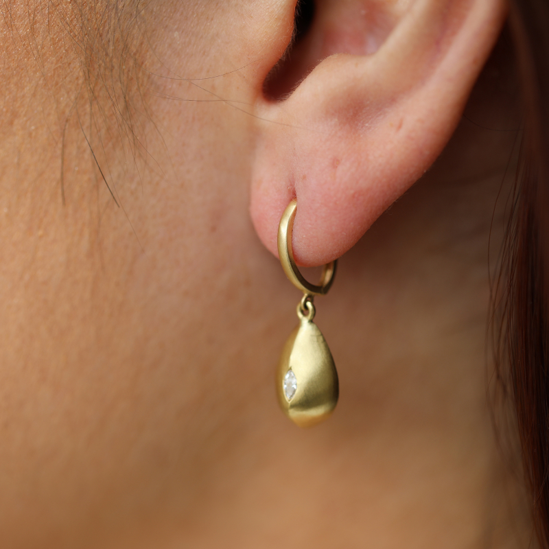 18k Gold Tears of Joy Earrings