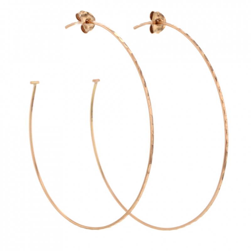 Extra Large Rose Gold Hoop Earrings