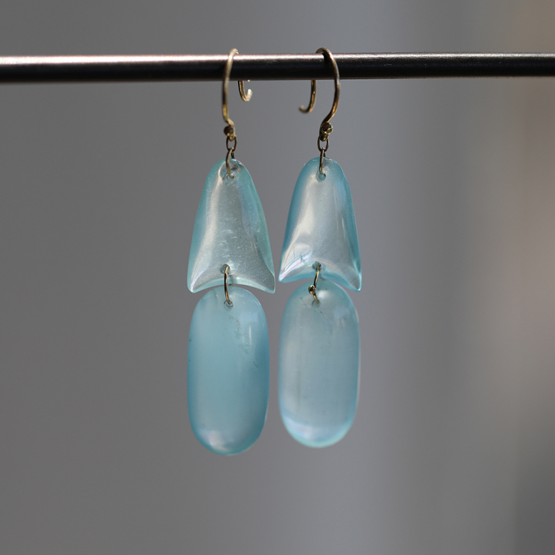 Aquamarine Arrowhead Earrings