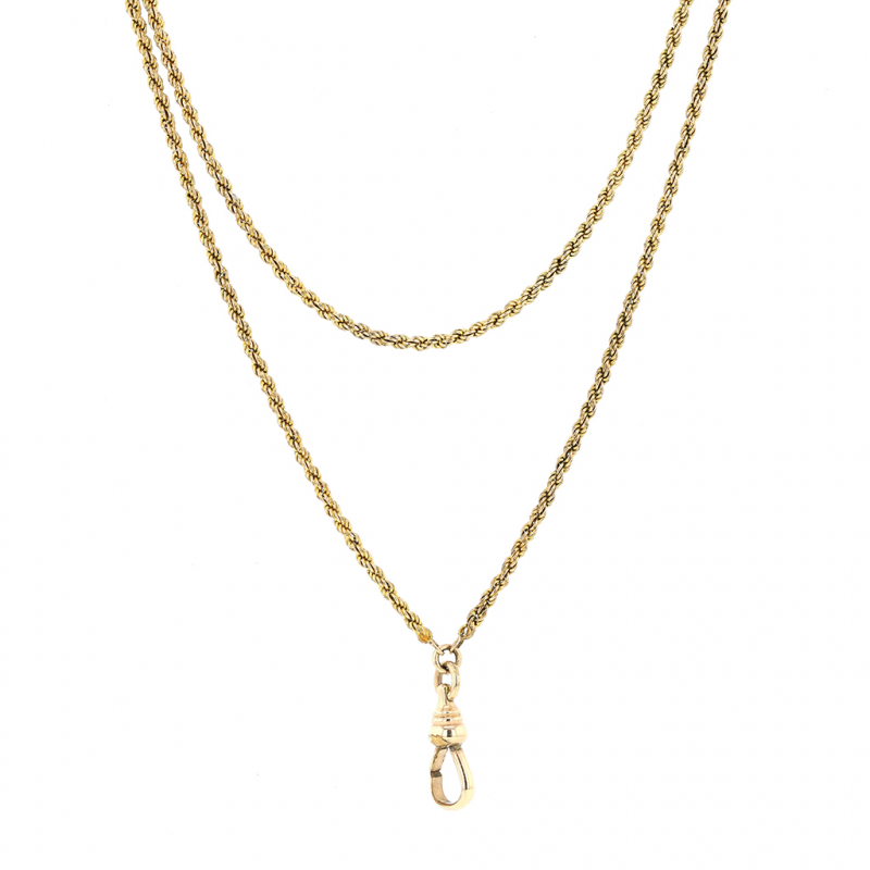 Long Guard Gold Chain with Dog Clip
