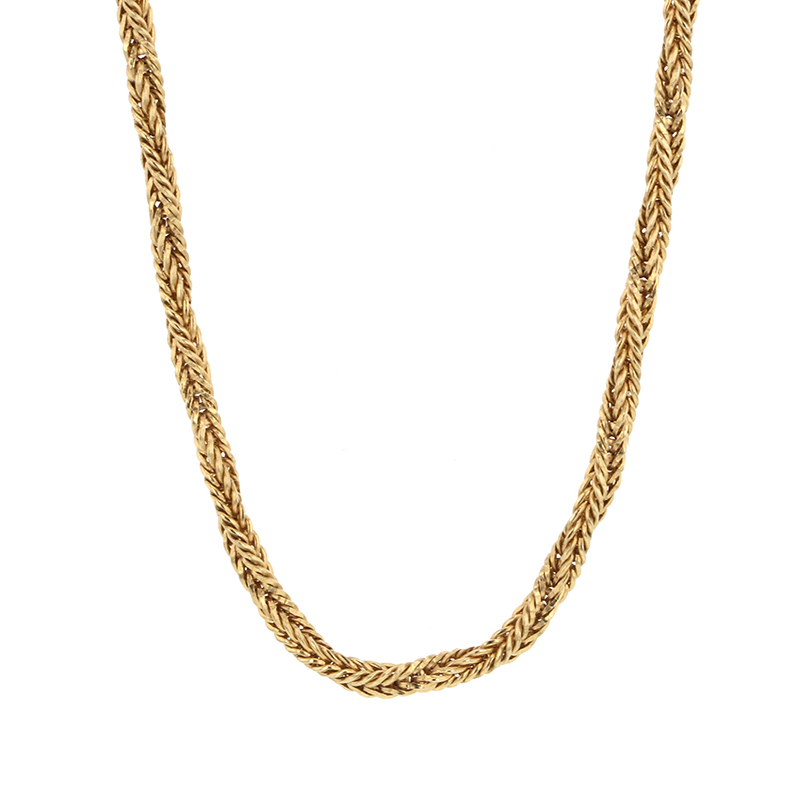 Vintage 14k Gold Rope Chain Necklace