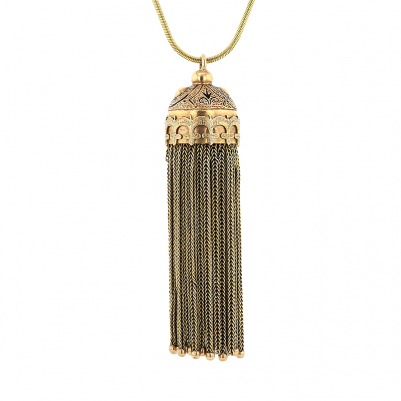 Vintage Gold Tassel Pendant