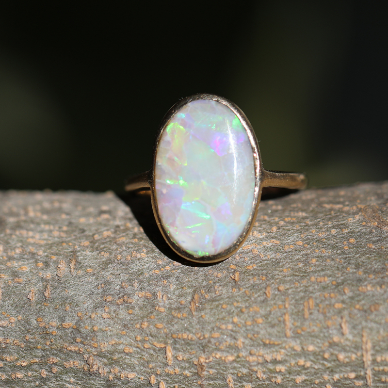 Victorian 14k Gold Opal Ring