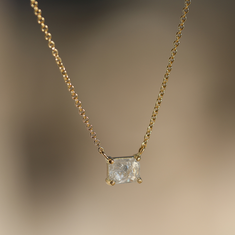 Inverted Grey Diamond Necklace