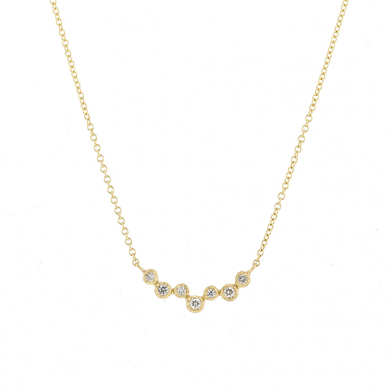 Bubble 7 Diamond Gold Necklace