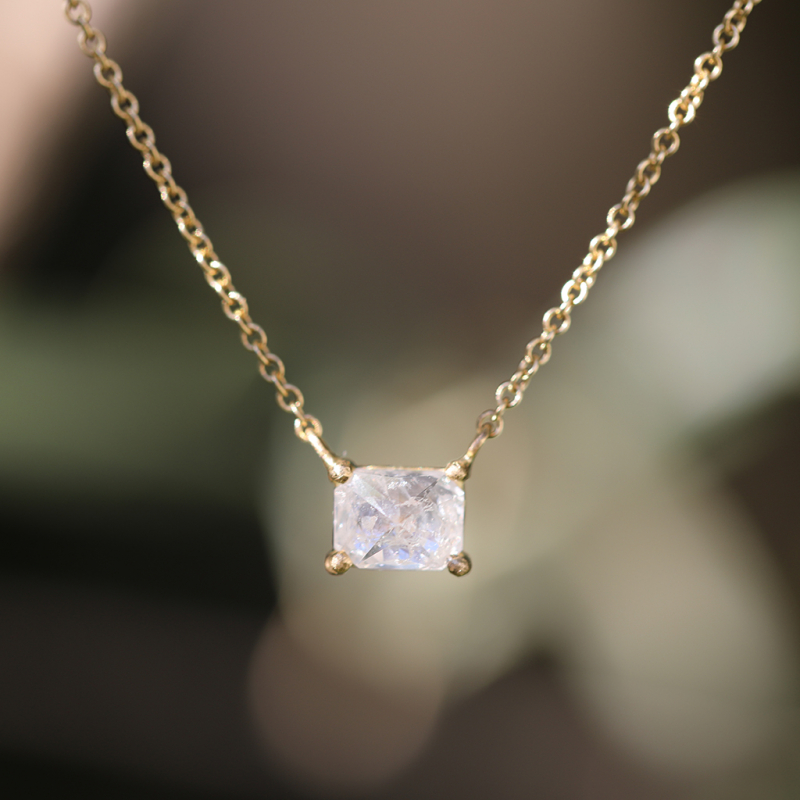 Inverted Grey Diamond Necklace