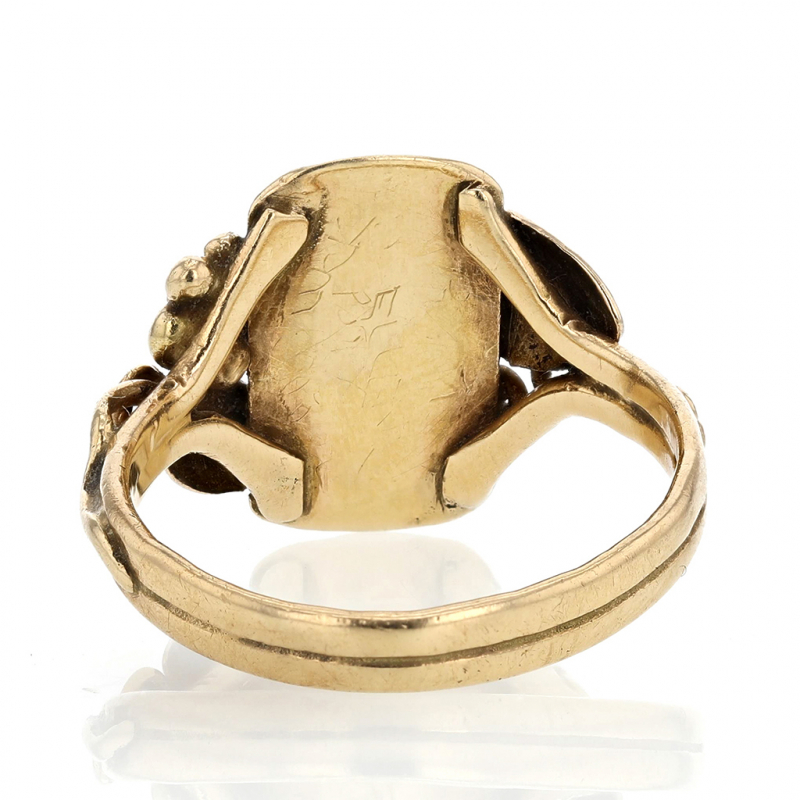 Vintage Black Opal 14k Gold Ring